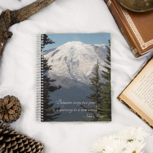 John Muir Quote Schilderachtig Mount Rainier Notitieboek