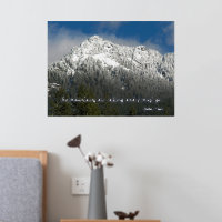 John Muir Quote Snowy Mountain Landscape