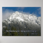 John Muir Quote Snowy Mountain Landscape Folie Afdrukken (Voorkant)