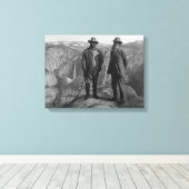 John Muir Teddy Roosevelt Yosemite National Park Canvas Afdruk (Insitu (Houten vloer))
