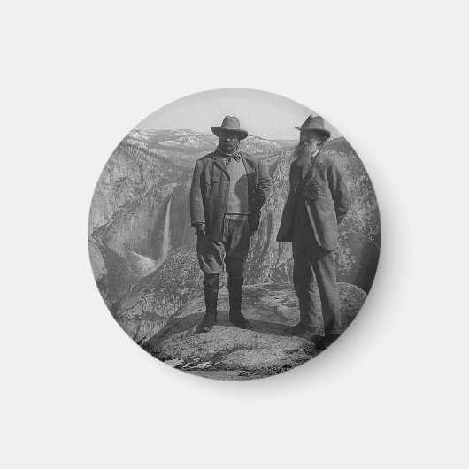 John Muir Teddy Roosevelt Yosemite National Park Magneet (Voorkant)
