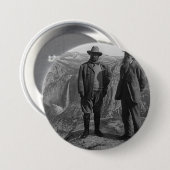 John Muir Teddy Roosevelt Yosemite National Park Ronde Button 7,6 Cm (Voorkant /achterkant)