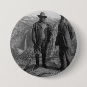 John Muir Teddy Roosevelt Yosemite National Park Ronde Button 7,6 Cm (Voorkant)