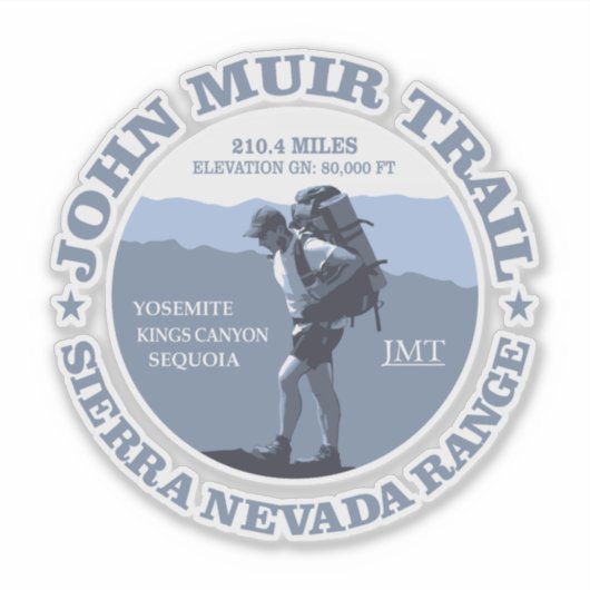 John Muir Trail (BG) Sticker (Voorkant)