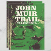 John Muir Trail California reisposter. (Voorkant / Achterkant)