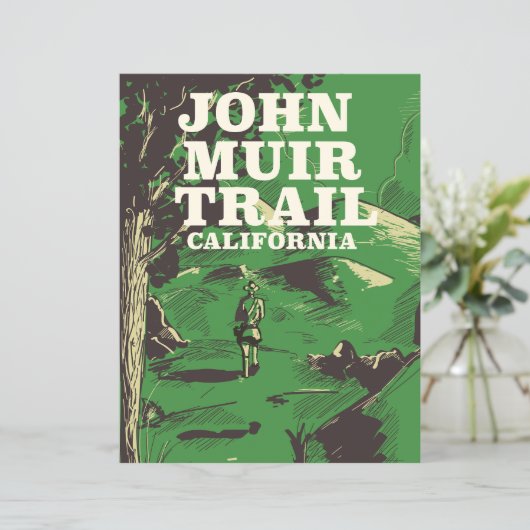 John Muir Trail California reisposter. (Staand voorkant)