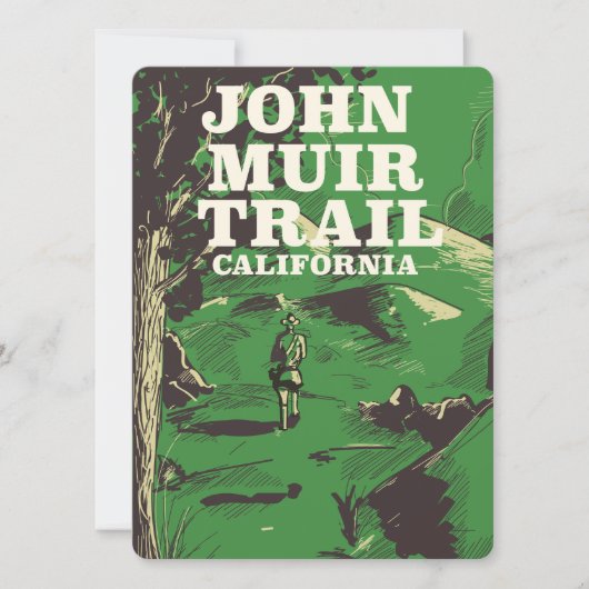 John Muir Trail California reisposter. (Voorkant)