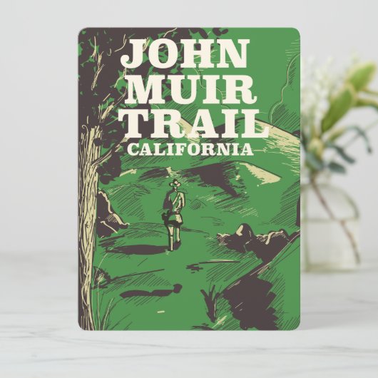 John Muir Trail California reisposter. (Staand voorkant)