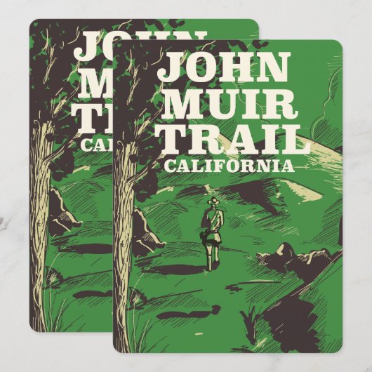 John Muir Trail California reisposter. (Voorkant / Achterkant)