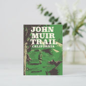 John Muir Trail California reisposter. Kaart (Staand voorkant)