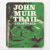 John Muir Trail California reisposter. Muismat (Voorkant)