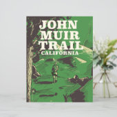 John Muir Trail Californië reisposter. (Staand voorkant)