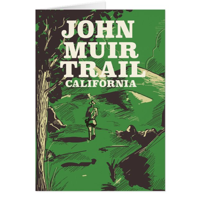 John Muir Trail Californië reisposter. (Voorkant)
