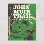 John Muir Trail Californië reisposter. Briefkaart (Voorkant)