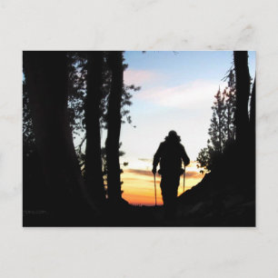 John Muir Trail Hiker 2 - Sierra Nevada Mountains Briefkaart