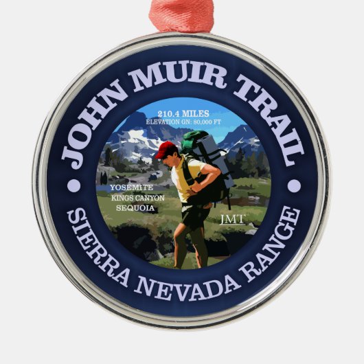 John Muir Trail (Hiker C) Metalen Ornament (Voorkant)