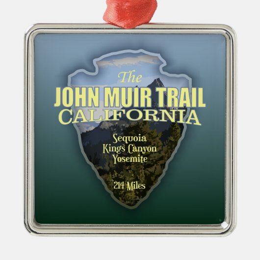 John Muir Trail (pijlpunt) Metalen Ornament (Voorkant)