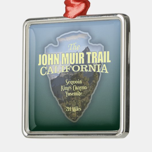 John Muir Trail (pijlpunt) Metalen Ornament (Links)
