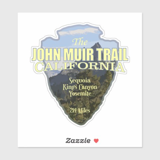John Muir Trail (pijlpunt) Sticker (Vel)