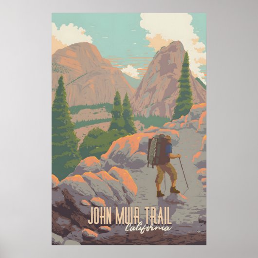 John Muir Trail Reisposter Poster (Voorkant)