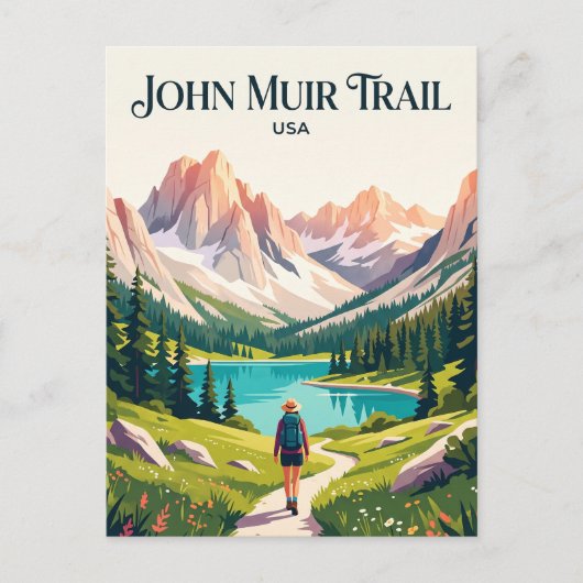 John Muir Trail USA Briefkaart (Voorkant)