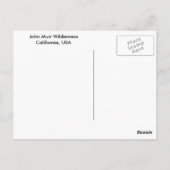 John Muir Wilderness Briefkaart (Achterkant)