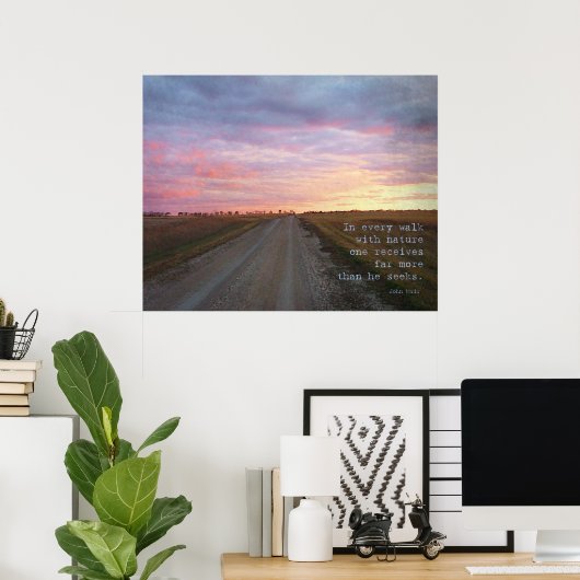 John Muir's Walk Poster (Thuiskantoor)