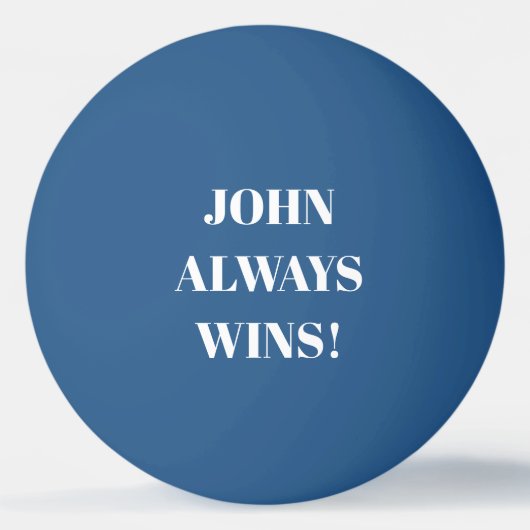 John (naam) wint altijd pingpongbal (Achterkant)