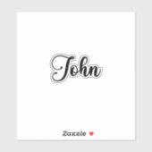 John Name - Handgeschreven kalligrafie Sticker (Vel)
