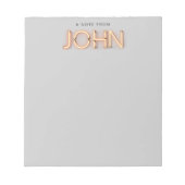 John Name in Ggloed Neon Lights Notitieblok (Voorkant)