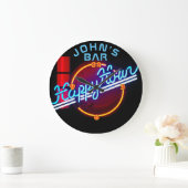 JOHN - Name Neon Sign Bar Mancave Den Clock Fun Grote Klok (Huis)