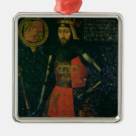 John of Gaunt van Lancaster Metalen Ornament (Voorkant)