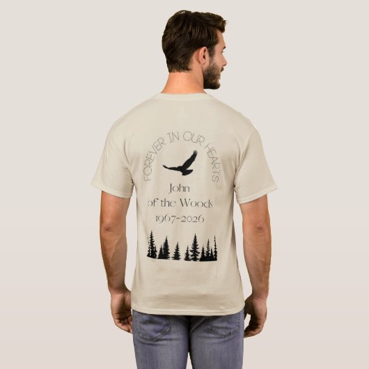 John of the Woods- Voor- en Achterkant T-Shirt (Achterkant volledig)