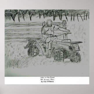 John on Zijne Quad, Mt. Vernon, Ohio Poster