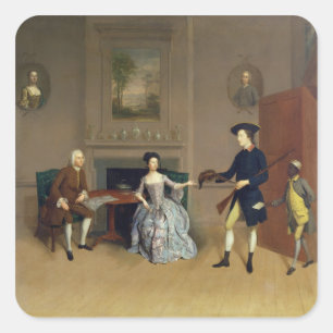 John Orde, met zijn vrouw Anne en zijn oudste zoon Vierkante Sticker