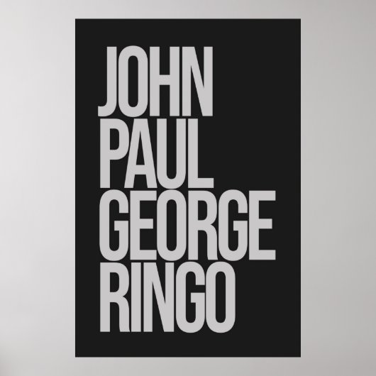 John Paul George Ringo Poster (Voorkant)