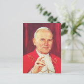 John Paul II Bishop van Rome Briefkaart (Staand voorkant)