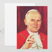 John Paul II Bishop van Rome Feestdagenkaart (Voorkant / Achterkant)