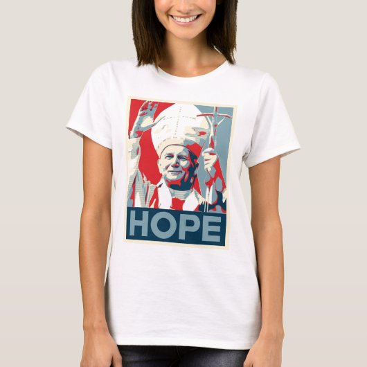 John Paul II Hope Dames T-shirt (Voorkant)