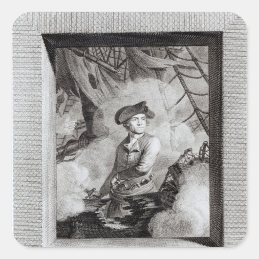 John Paul Jones Vierkante Sticker (Voorkant)