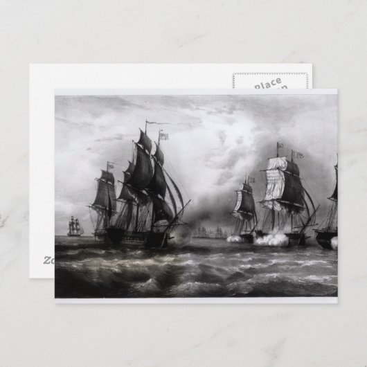 John Paul Jones's 'Ranger' Ship, 1793 Briefkaart (Voorkant / Achterkant)