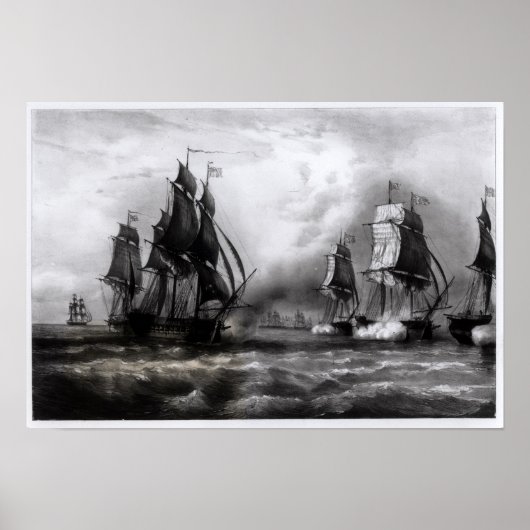 John Paul Jones's 'Ranger' Ship, 1793 Poster (Voorkant)