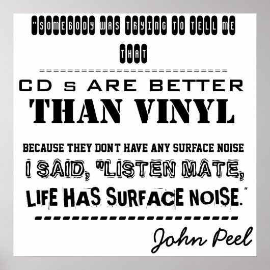 John Peel Quotes Poster! Poster (Voorkant)
