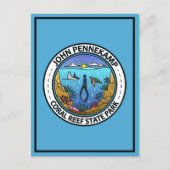 John Pennekamp Coral Reef State Park Reiskunst Briefkaart (Voorkant)