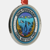 John Pennekamp Coral Reef State Park Reiskunst Metalen Ornament (Rechts)