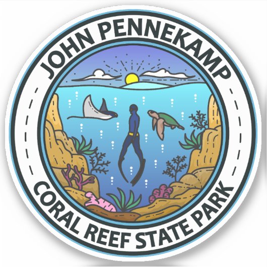 John Pennekamp Coral Reef State Park Reiskunst Sticker (Voorkant)