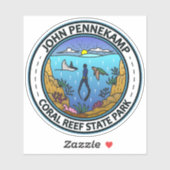 John Pennekamp Coral Reef State Park Reiskunst Sticker (Vel)