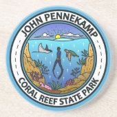 John Pennekamp Coral Reef State Park Reiskunst Zandsteen Onderzetter (Voorkant)