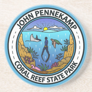 John Pennekamp Coral Reef State Park Reiskunst Zandsteen Onderzetter