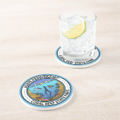 John Pennekamp Coral Reef State Park Reiskunst Zandsteen Onderzetter (Zijkant)